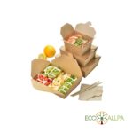 Caja de comida en kraft Deli box 44 Oz x 50 Unds